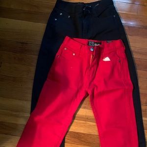 Kaal euro jeans for boys red and dark blue size 10. 100%cotton two jeans.